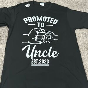 Amazon Promoted to Uncle Shirt. Size Med Never Worn